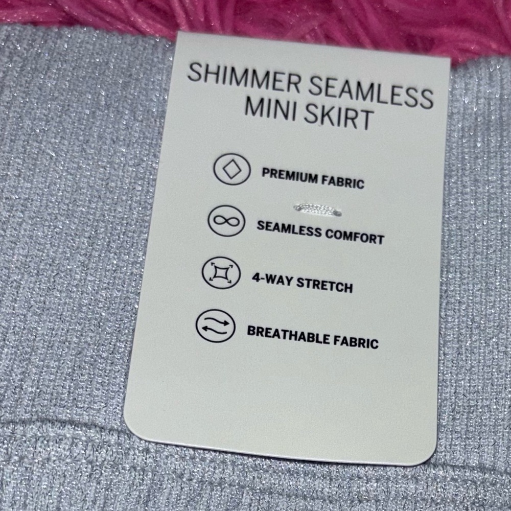 PINK Seamless Shimmer Mini Skirt Women Size Medium - Picture 4 of 12